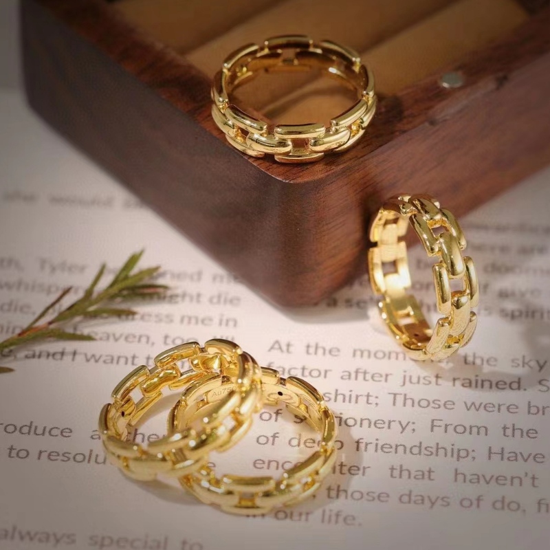 9K/10K/14K/18K Regalos de joyería de anillo de oro real para mujeres en oro amarillo/wite dorado/oro rosa