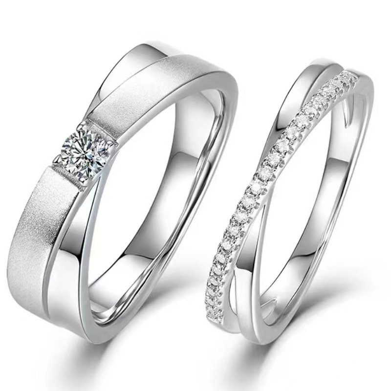 Sterling Silver 925/18K/14K/10K Oro con moissanite/anillo de compromiso de diamante real