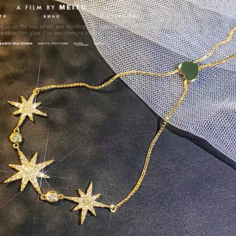 Moda de joyería de Tuochen Nuevo diseño 18K/14K/10K Gold Diamond Star Colección Pulsera